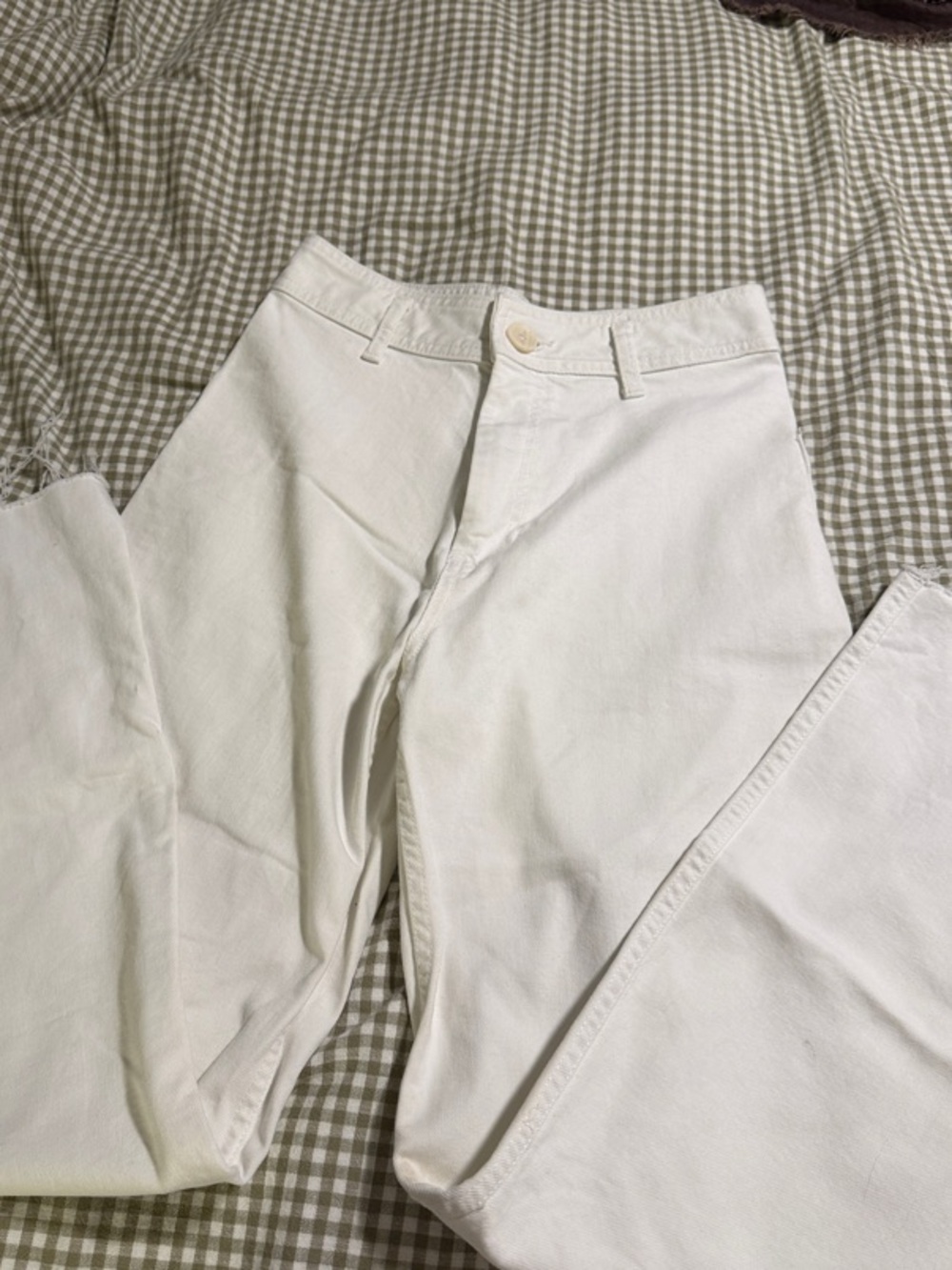 Zara white marine jeans